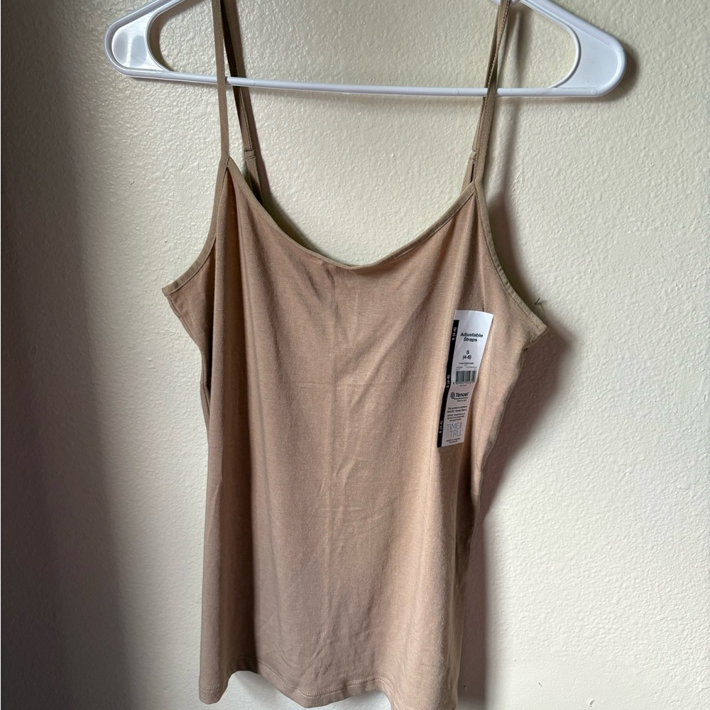 Time and Tru Tan Relaxed Camisole Top
